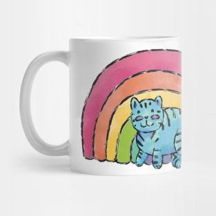 Super rainbow kitty Mug